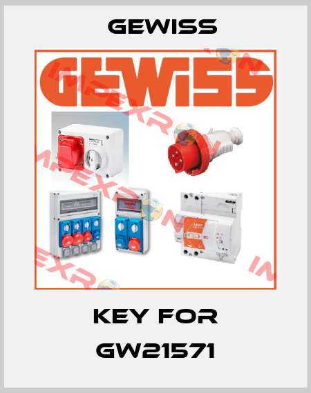 key for GW21571 Gewiss