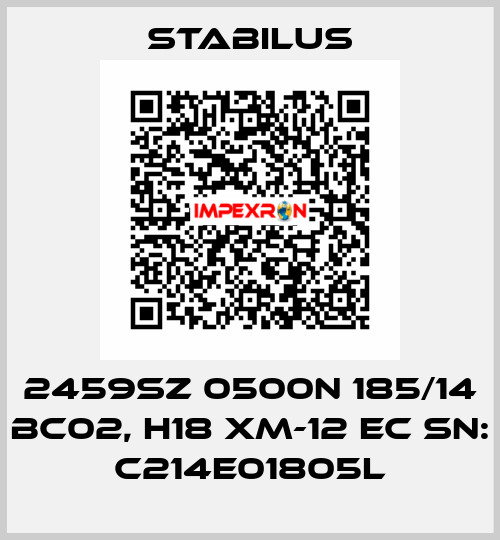 2459SZ 0500N 185/14 BC02, H18 XM-12 EC SN: C214E01805L Stabilus