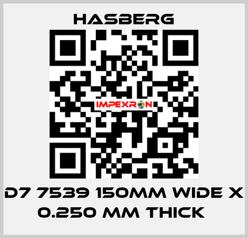 D7 7539 150MM WIDE X 0.250 MM THICK  Hasberg