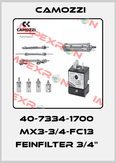 40-7334-1700  MX3-3/4-FC13  FEINFILTER 3/4"  Camozzi