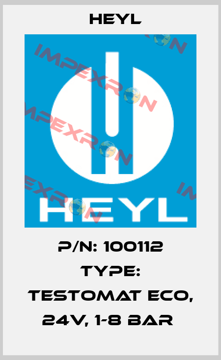P/N: 100112 Type: Testomat ECO, 24V, 1-8 bar  Heyl