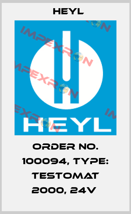 Order No. 100094, Type: Testomat 2000, 24V  Heyl