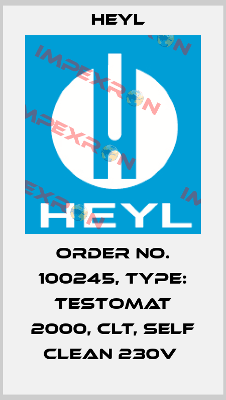 Order No. 100245, Type: Testomat 2000, ClT, self clean 230V  Heyl