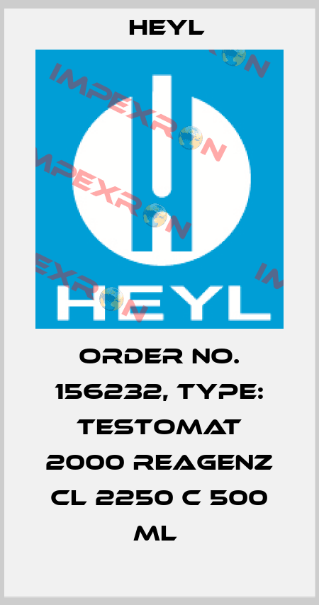 Order No. 156232, Type: Testomat 2000 Reagenz Cl 2250 C 500 ml  Heyl