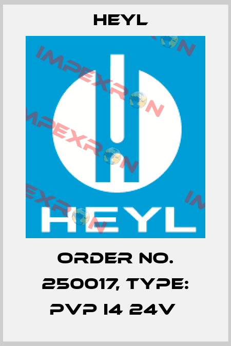 Order No. 250017, Type: PVP I4 24V  Heyl