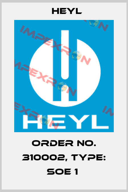 Order No. 310002, Type: SOE 1  Heyl