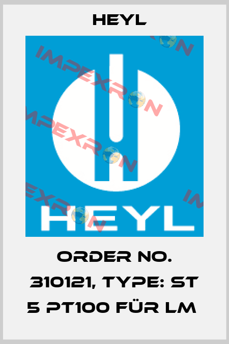 Order No. 310121, Type: ST 5 PT100 für LM  Heyl