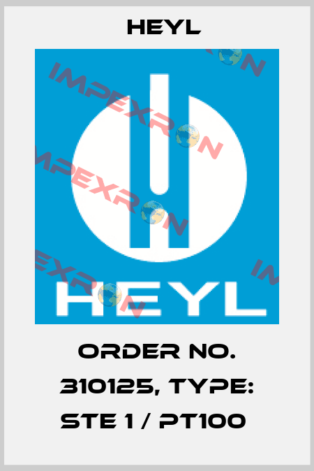 Order No. 310125, Type: STE 1 / PT100  Heyl