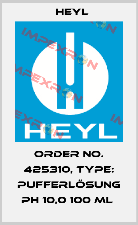 Order No. 425310, Type: Pufferlösung pH 10,0 100 ml  Heyl