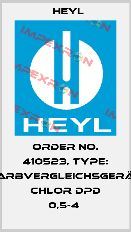 Order No. 410523, Type: Farbvergleichsgerät Chlor DPD 0,5-4  Heyl