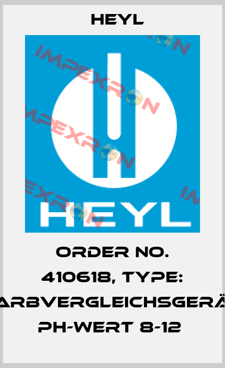 Order No. 410618, Type: Farbvergleichsgerät pH-Wert 8-12  Heyl