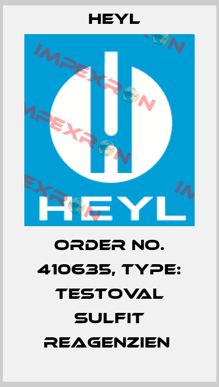 Order No. 410635, Type: Testoval Sulfit Reagenzien  Heyl