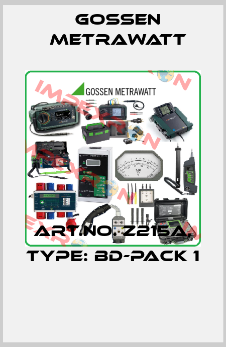 Art.No. Z215A, Type: BD-Pack 1  Gossen Metrawatt