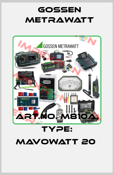 Art.No. M810A, Type: MAVOWATT 20  Gossen Metrawatt