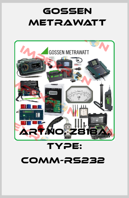 Art.No. Z818A, Type: COMM-RS232  Gossen Metrawatt