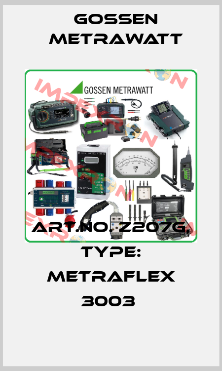 Art.No. Z207G, Type: METRAFLEX 3003  Gossen Metrawatt