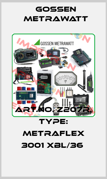 Art.No. Z207R, Type: METRAFLEX 3001 XBL/36  Gossen Metrawatt