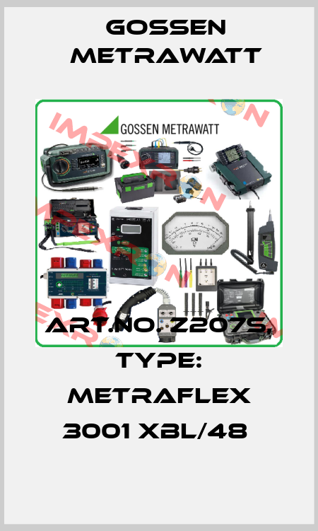 Art.No. Z207S, Type: METRAFLEX 3001 XBL/48  Gossen Metrawatt