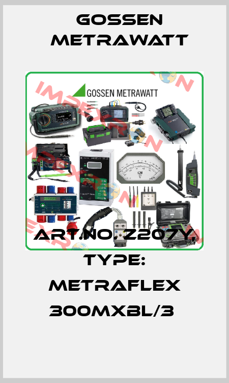 Art.No. Z207Y, Type: METRAFLEX 300MXBL/3  Gossen Metrawatt