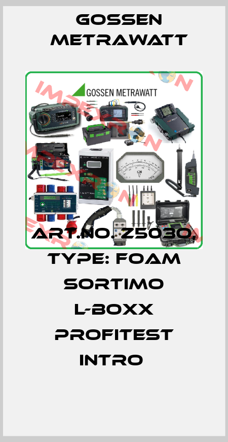 Art.No. Z503O, Type: Foam SORTIMO L-BOXX Profitest INTRO  Gossen Metrawatt