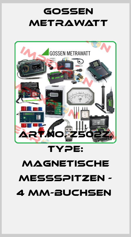 Art.No. Z502Z, Type: Magnetische Messspitzen - 4 mm-Buchsen  Gossen Metrawatt