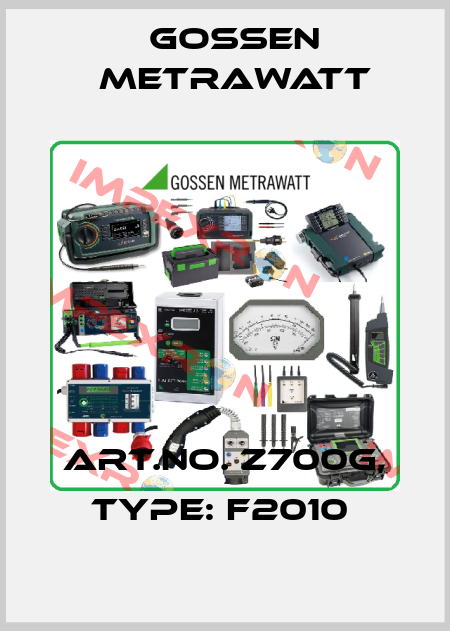 Art.No. Z700G, Type: F2010  Gossen Metrawatt
