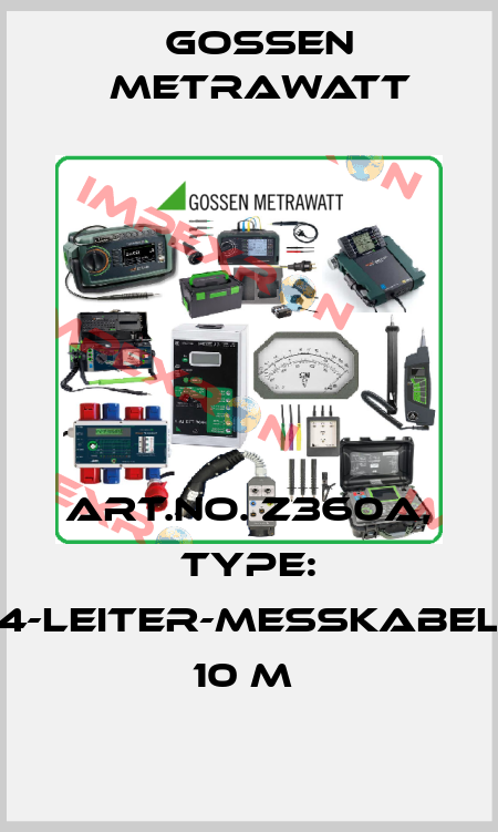 Art.No. Z360A, Type: 4-Leiter-Messkabel 10 m  Gossen Metrawatt