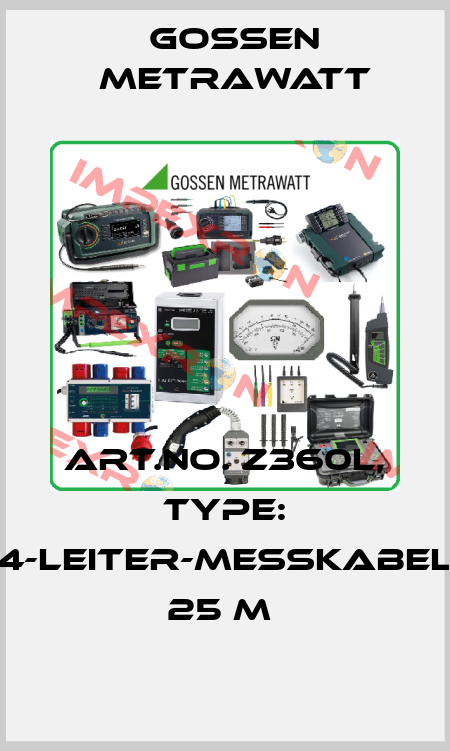 Art.No. Z360L, Type: 4-Leiter-Messkabel 25 m  Gossen Metrawatt