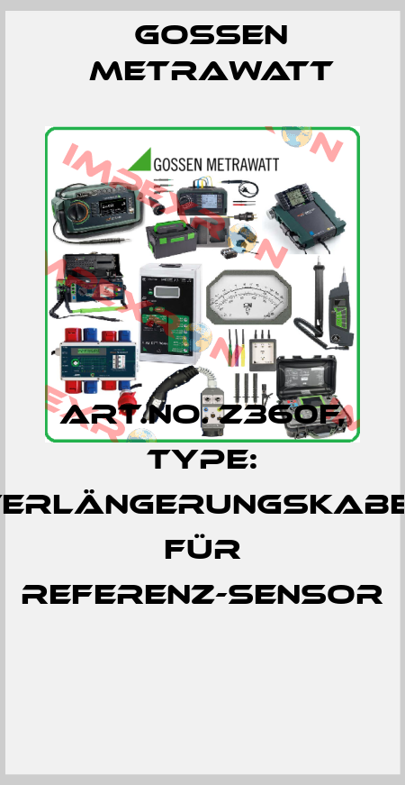 Art.No. Z360F, Type: Verlängerungskabel für Referenz-Sensor  Gossen Metrawatt