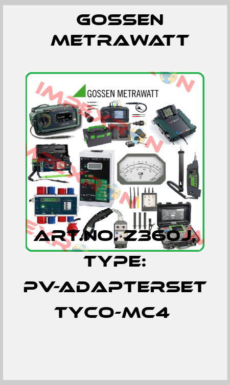 Art.No. Z360J, Type: PV-Adapterset TYCO-MC4  Gossen Metrawatt