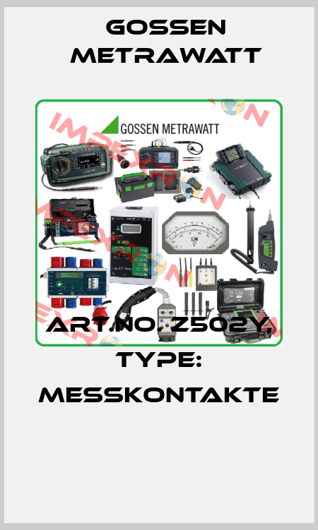 Art.No. Z502Y, Type: Messkontakte  Gossen Metrawatt
