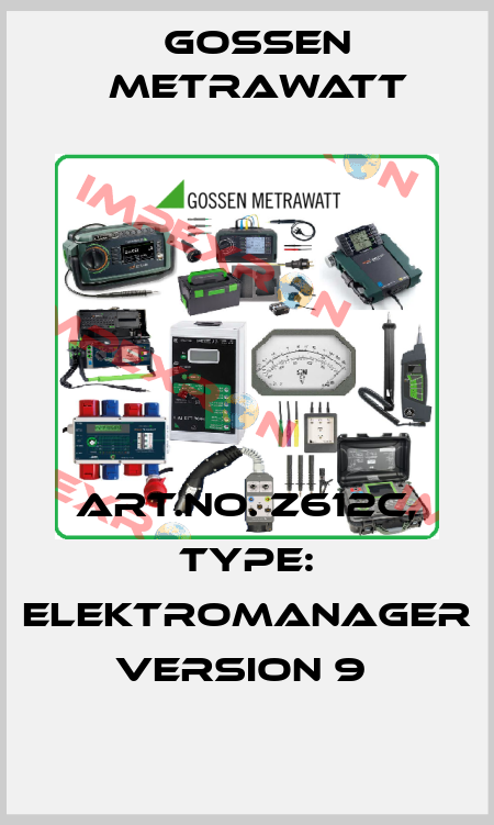 Art.No. Z612C, Type: ELEKTROmanager Version 9  Gossen Metrawatt