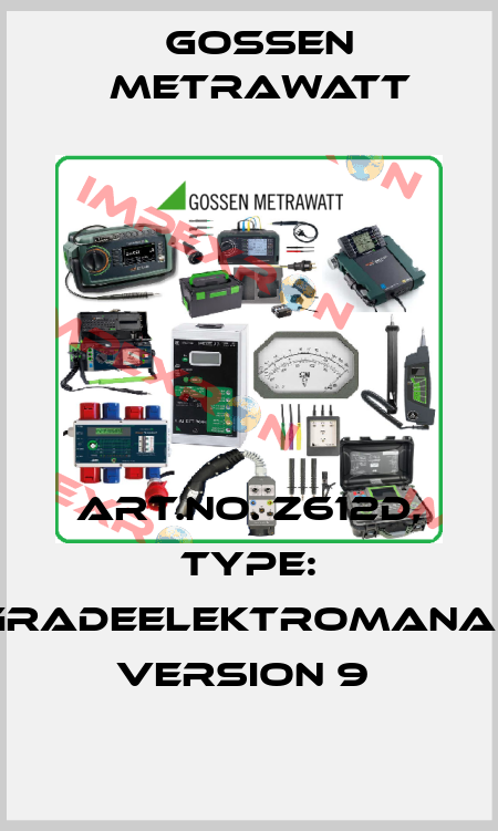 Art.No. Z612D, Type: upgradeELEKTROmanager Version 9  Gossen Metrawatt