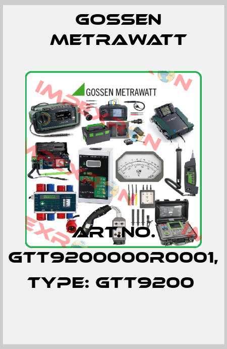 Art.No. GTT9200000R0001, Type: GTT9200  Gossen Metrawatt