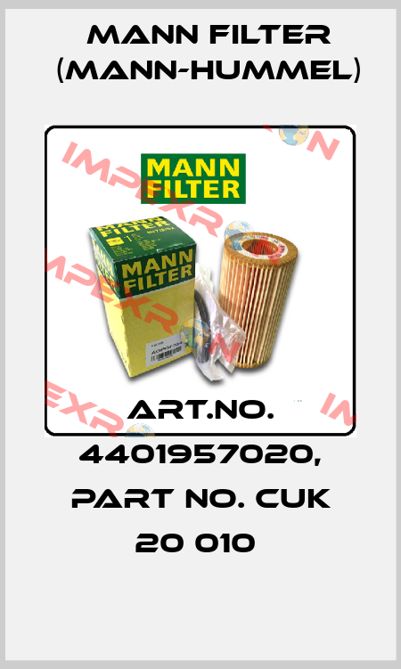 Art.No. 4401957020, Part No. CUK 20 010  Mann Filter (Mann-Hummel)