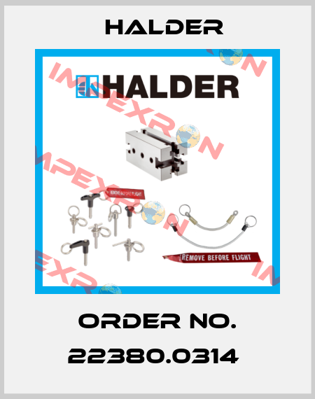 Order No. 22380.0314  Halder