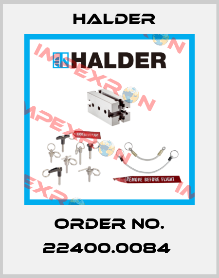 Order No. 22400.0084  Halder