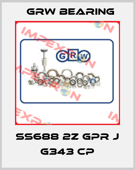 SS688 2Z GPR J G343 CP GRW Bearing