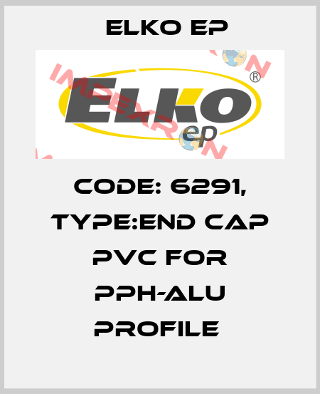 Code: 6291, Type:end cap PVC for PPH-ALU profile  Elko EP