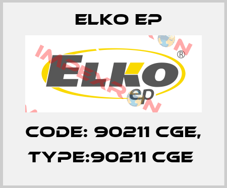 Code: 90211 CGE, Type:90211 CGE  Elko EP