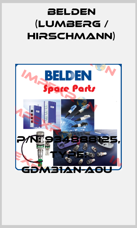 P/N: 934888125, Type: GDM31AN-A0U  Belden (Lumberg / Hirschmann)