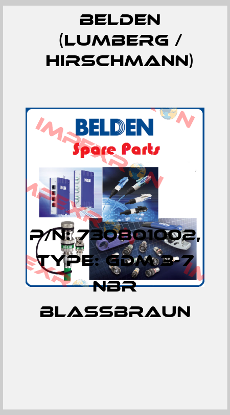 P/N: 730801002, Type: GDM 3-7 NBR blassbraun Belden (Lumberg / Hirschmann)