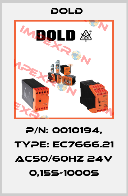p/n: 0010194, Type: EC7666.21 AC50/60HZ 24V 0,15S-1000S Dold