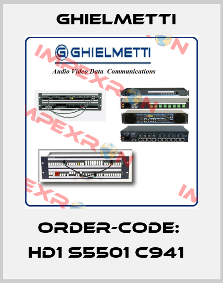 ORDER-CODE:  HD1 S5501 C941   Ghielmetti