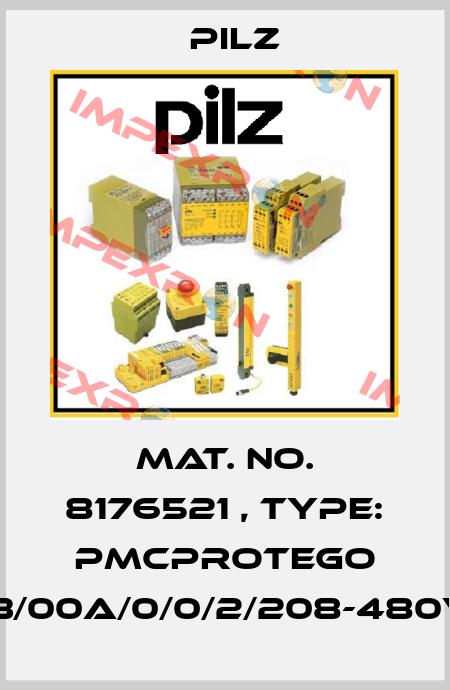 Mat. No. 8176521 , Type: PMCprotego D.03/00A/0/0/2/208-480VAC Pilz