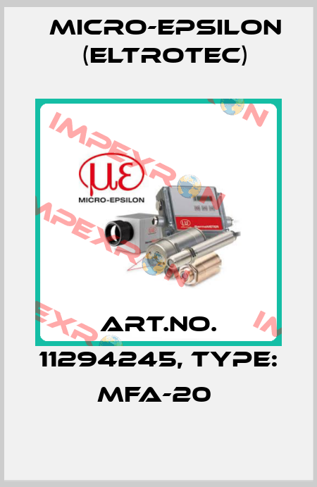 Art.No. 11294245, Type: MFA-20  Micro-Epsilon (Eltrotec)