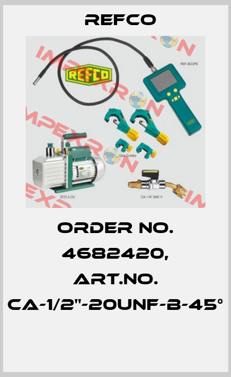 Order No. 4682420, Art.No. CA-1/2"-20UNF-B-45°  Refco