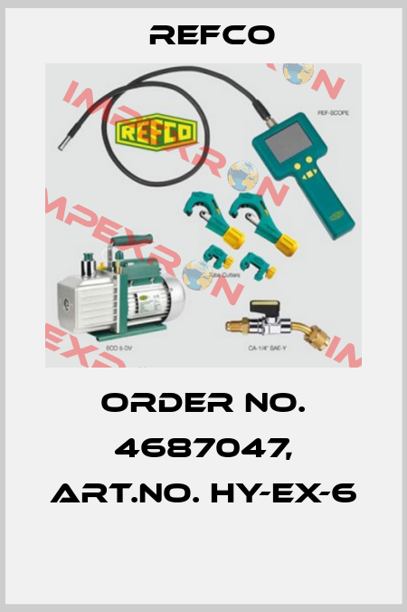 Order No. 4687047, Art.No. HY-EX-6  Refco