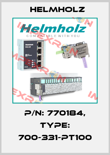 P/N: 770184, Type: 700-331-PT100 Helmholz