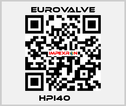 HPI40       Eurovalve